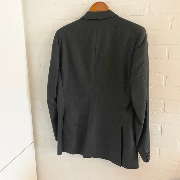 Yves Saint-Laurent Vintage Designer Blazer Tailored Wool 2-Button Gray 42R - Picture 13 of 13